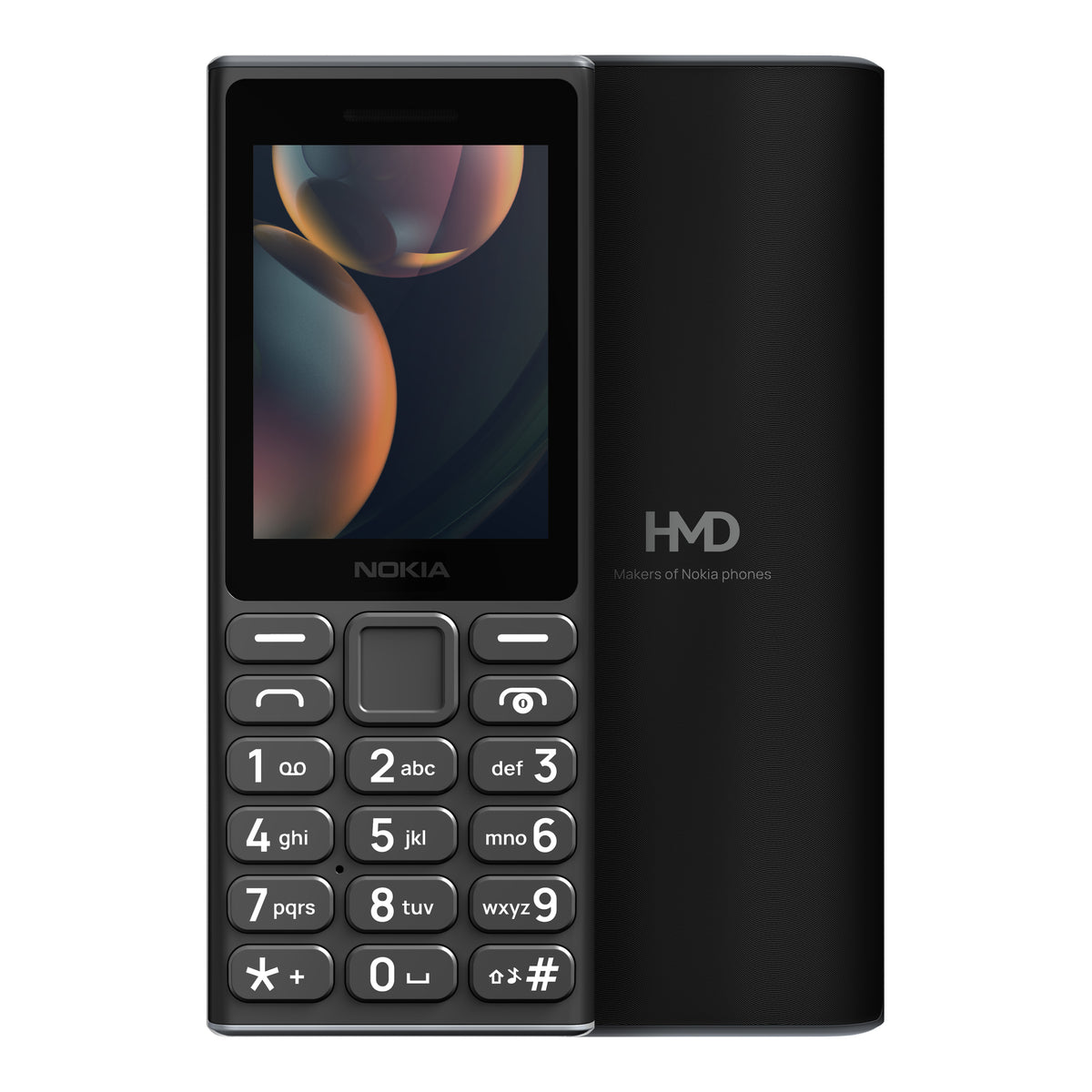 Nokia Nokia 105 4G (2024) in Black, front and back