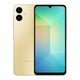 Samsung Galaxy A06 in Gold, front and back view