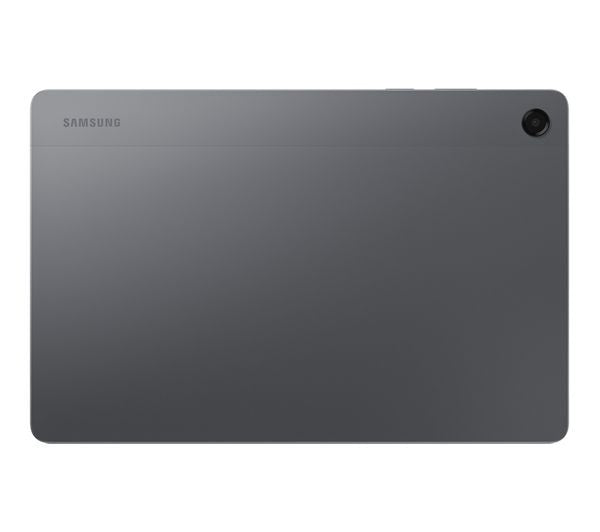 Samsung Galaxy Tab A11+ Grey tablet, flat back view showing Samsung logo and rear camera