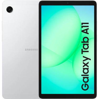 Samsung Galaxy Tab A11 LTE 8.7-inch tablet in Silver, front display and rear camera view