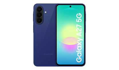 Samsung Galaxy A27 5G in Blue - official product image showing front display and rear camera design