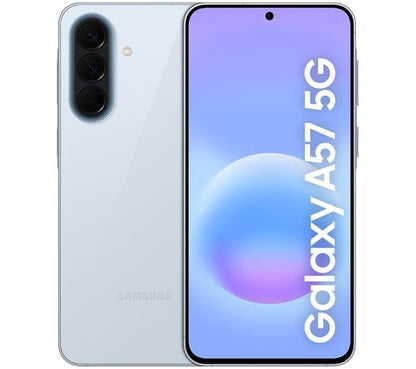 Samsung Galaxy A57 5G smartphone, 256GB, brand new international stock, available in Awesome Grey, Awesome Icyblue, Awesome Lilac and Navy – product photo 1 of 10