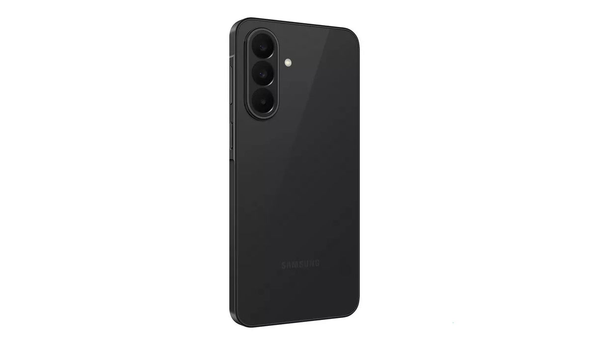 Samsung Galaxy A27 5G in Black, rear three-quarter view highlighting the camera housing