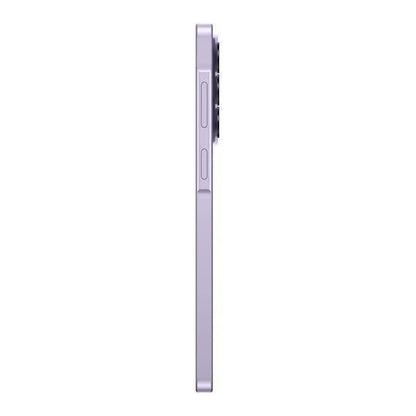 Side profile view of the Samsung Galaxy A37 5G in Awesome Lavender showing the slim frame and camera bump