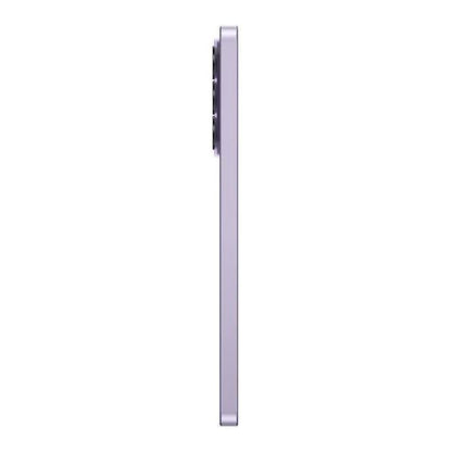 Side profile view of the Samsung Galaxy A37 5G in Awesome Lavender highlighting the phone's slim thickness