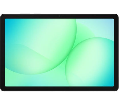 Samsung Galaxy Tab A11+ in Silver shown front-on with the display powered on