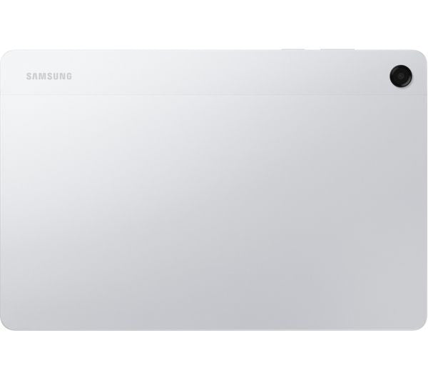 Rear view of the Samsung Galaxy Tab A11+ in Silver showing the Samsung logo and rear camera
