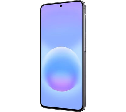Samsung Galaxy A57 5G in Awesome Grey, angled front view of the display