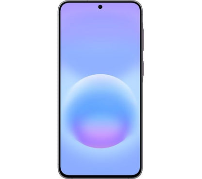 Samsung Galaxy A57 5G in Awesome Grey, straight-on front view of the display
