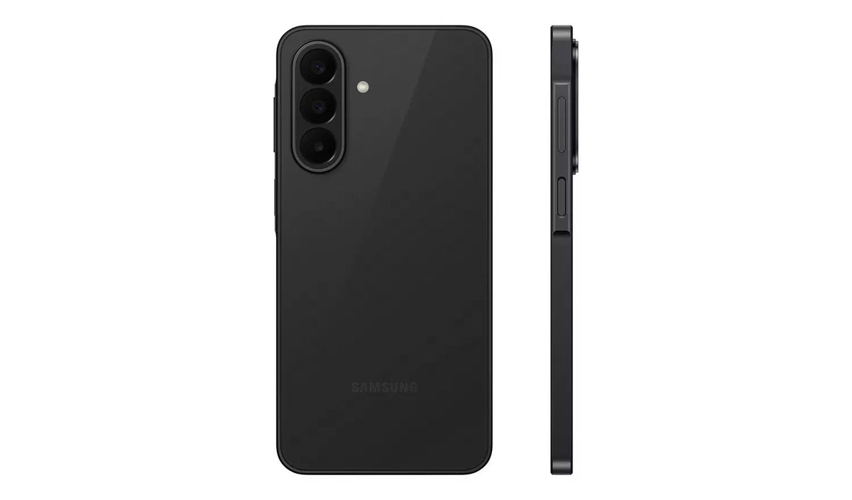 Samsung Galaxy A27 5G in Black, back and side profile view showing the camera module and side buttons