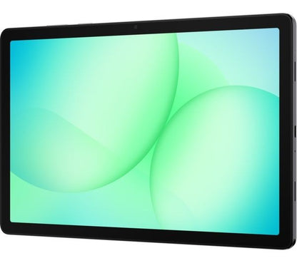 Rear view of the Samsung Galaxy Tab A11+ in Silver showing the Samsung logo and rear camera in detail
