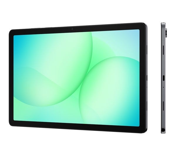 Rear view of the Samsung Galaxy Tab A11+ in Grey showing the Samsung logo and rear camera