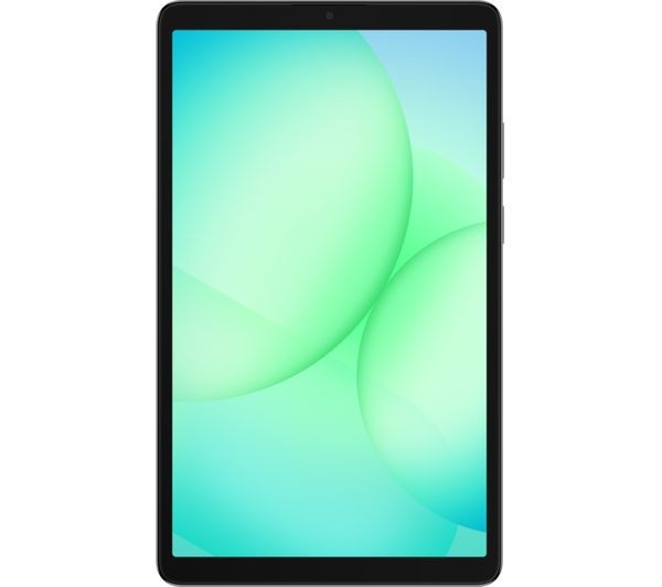 Angled front view of the Samsung Galaxy Tab A11 display in grey