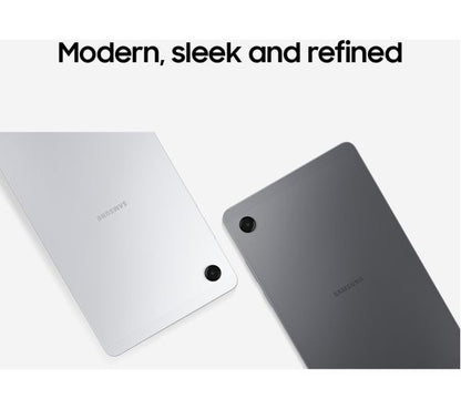 Samsung Galaxy Tab A11 shown in both silver and grey colour finishes