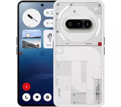 Refurbished Nothing Phone (3a) in White, front and back, unlocked