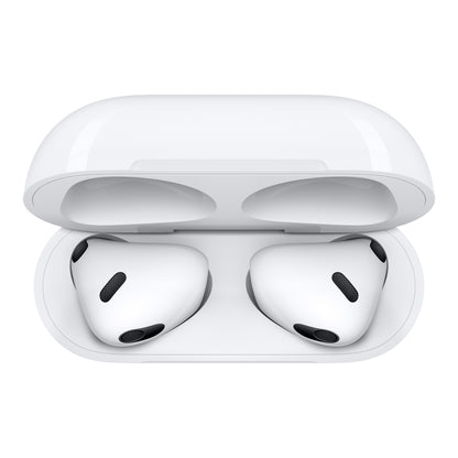 Apple AirPods (3rd generation), case open from above