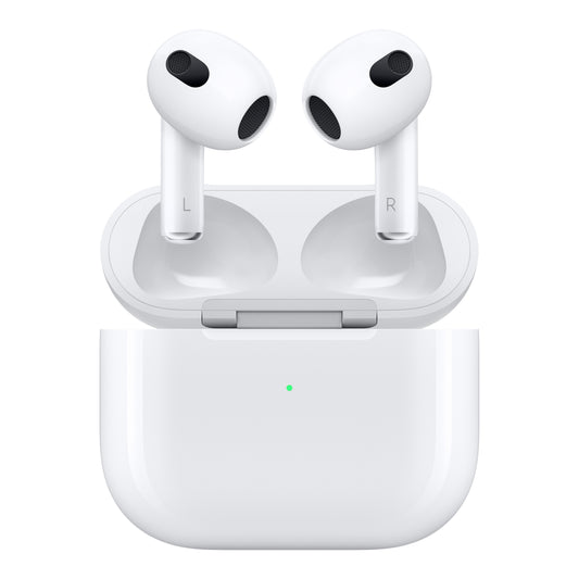 Apple AirPods (3rd generation) with charging case, front view