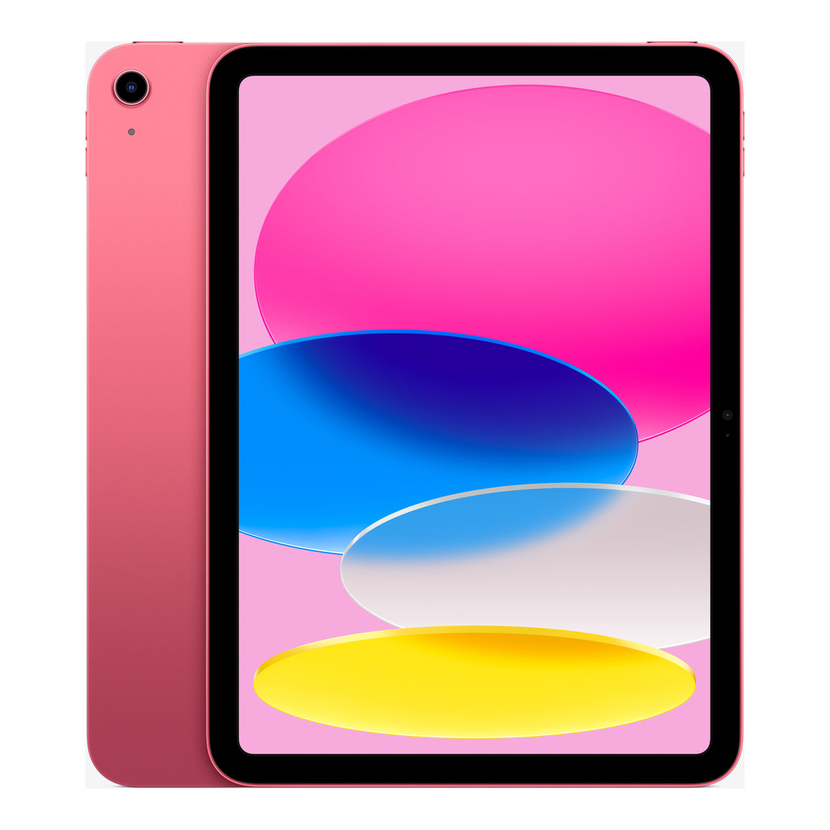 Apple iPad 10th generation in Pink, front and back