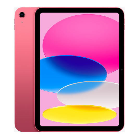 Apple iPad 10th generation in Pink, front and back