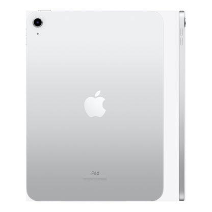 Apple iPad 10th generation in Silver, side and back