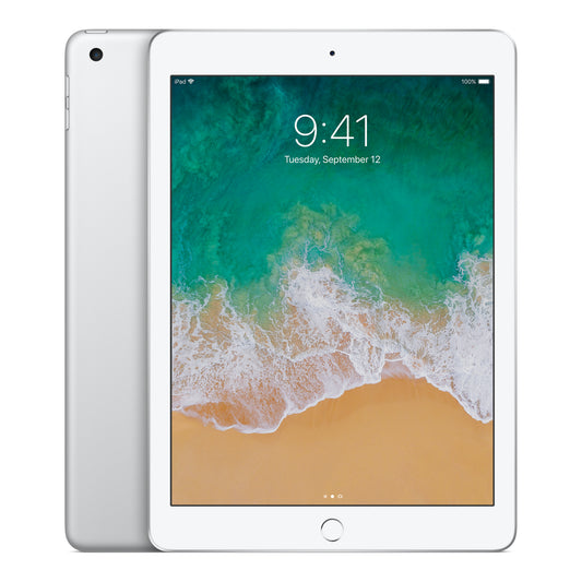 Apple iPad 5th generation in Silver, front and back