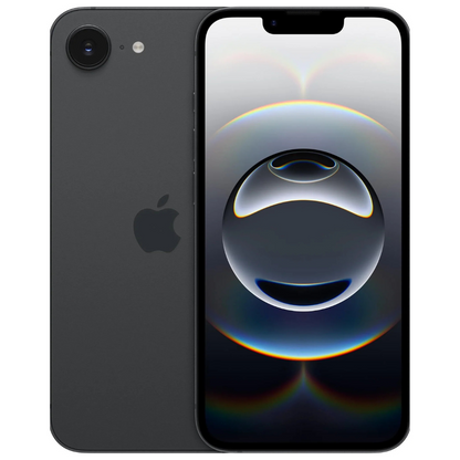 Apple iPhone 16e unlocked smartphone front and back view