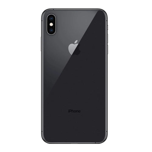 Refurbished iPhone XS Max in Space Grey, front and back
