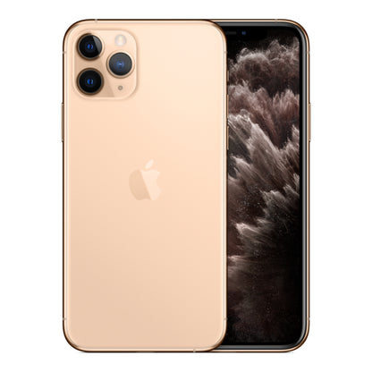 Apple iPhone 11 Pro in Gold, front and back