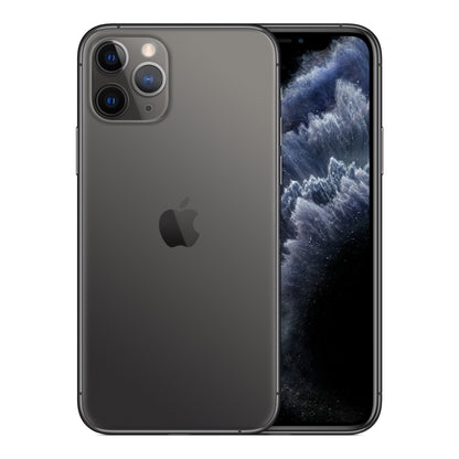 Apple iPhone 11 Pro in Space Gray, front and back