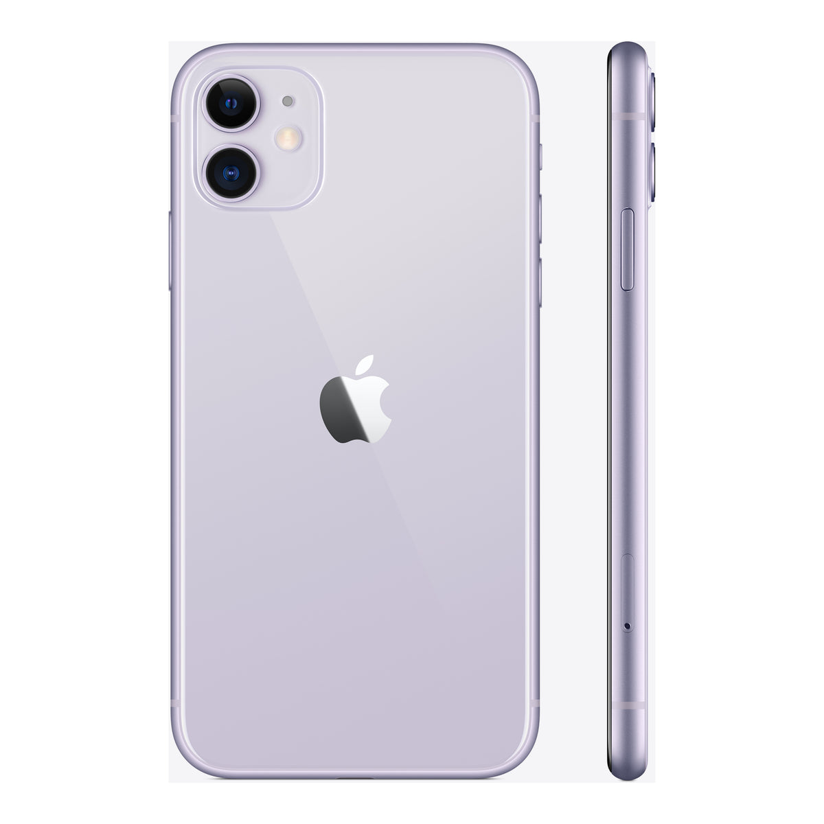 Apple iPhone 11 in Purple, angled view