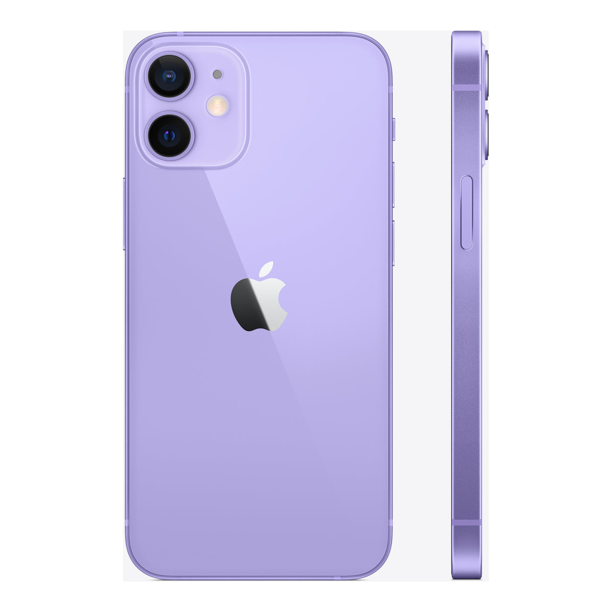 Apple iPhone 12 mini in Purple, angled view