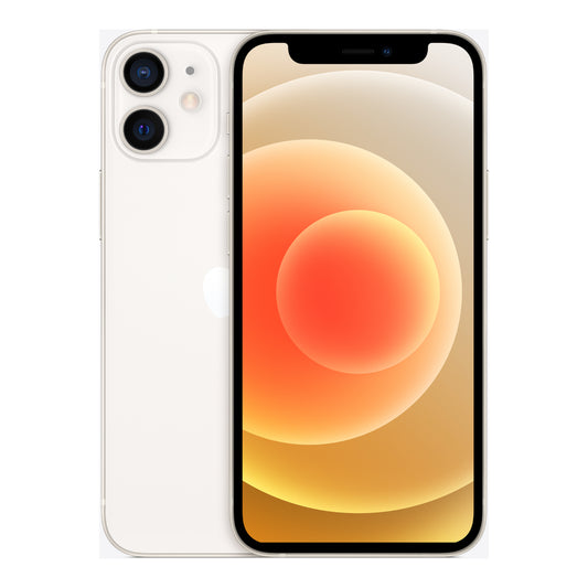Apple iPhone 12 mini in White, front and back