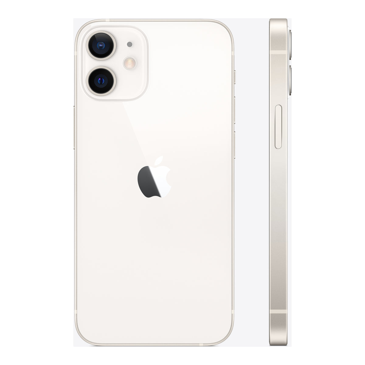 Apple iPhone 12 mini in White, angled view