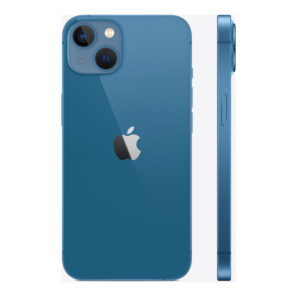 Apple iPhone 13 in Blue, angled view