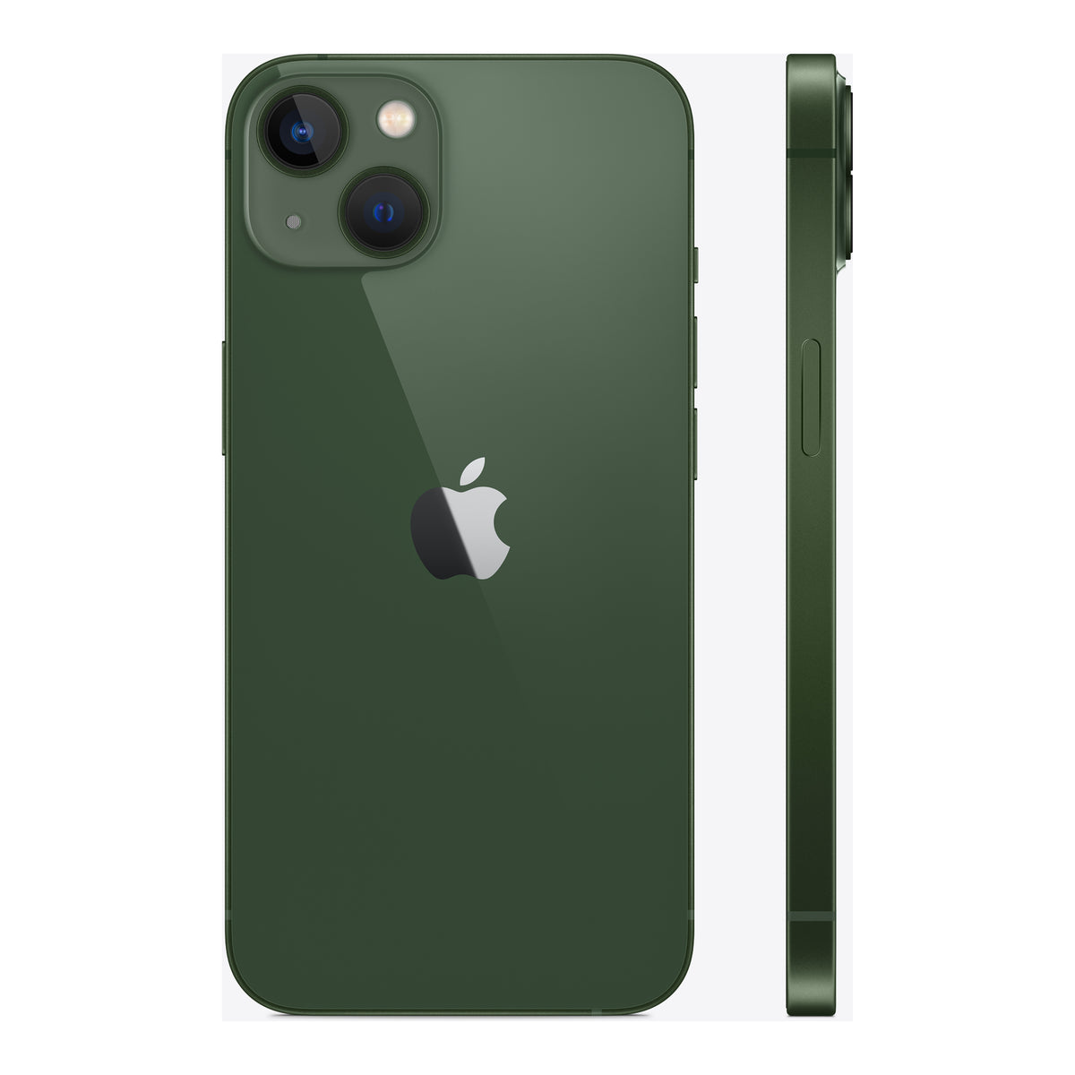 Apple iPhone 13 in Green, angled view
