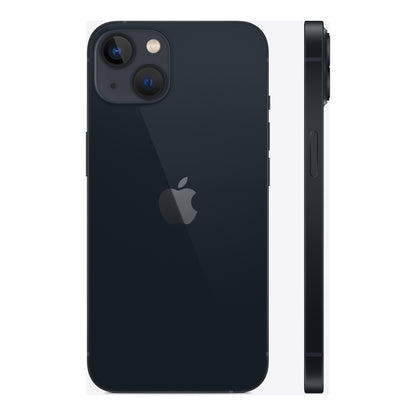 Apple iPhone 13 in Midnight, angled view
