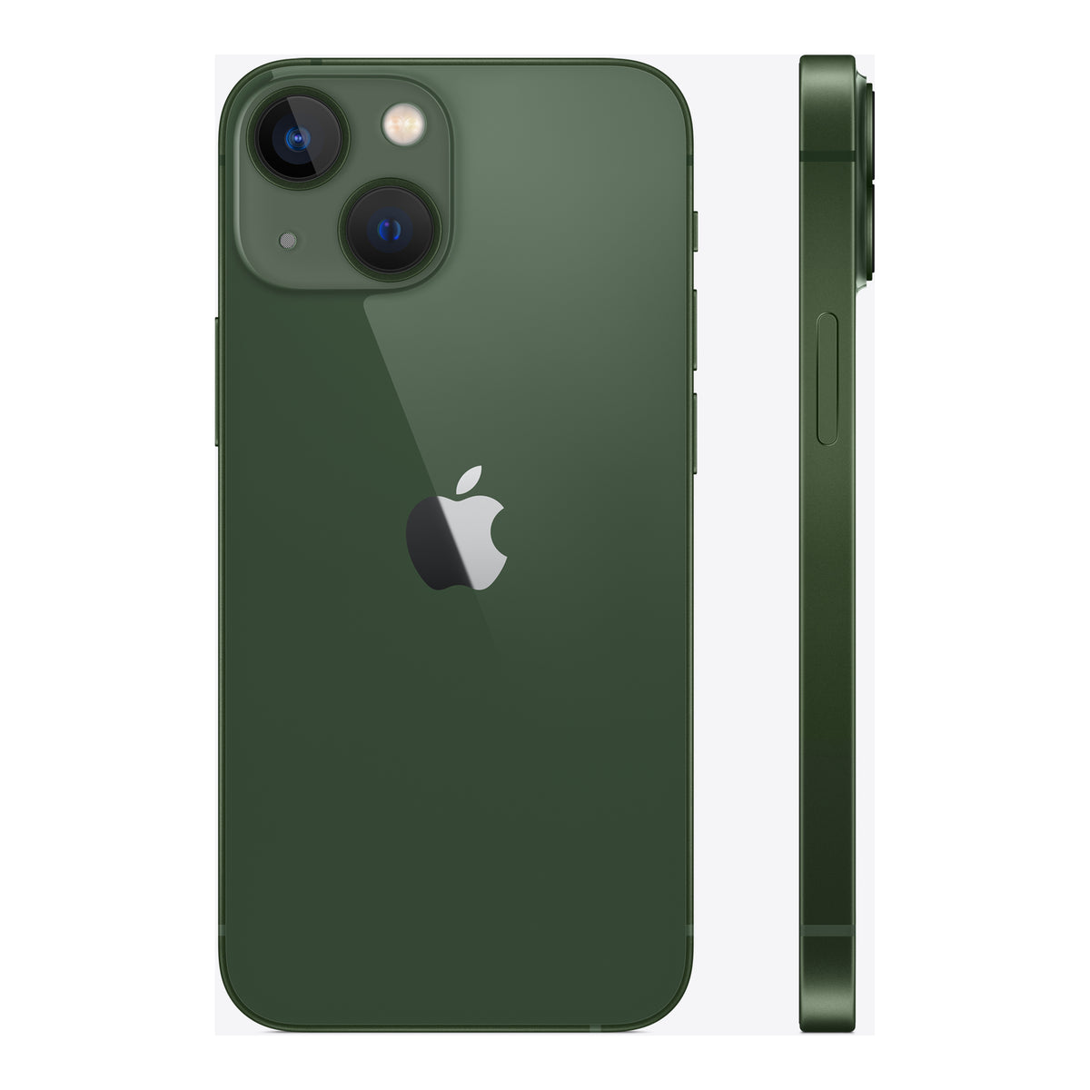 Apple iPhone 13 mini in Green, angled view