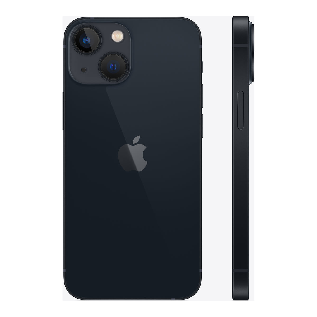 Apple iPhone 13 mini in Midnight, angled view