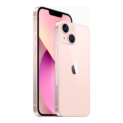 Apple iPhone 13 mini in Pink, front and back