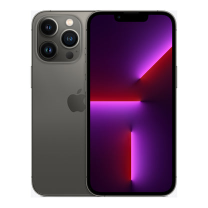 Apple iPhone 13 Pro in Graphite, front and back