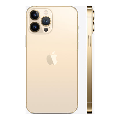 Apple iPhone 13 Pro Max in Gold, angled view