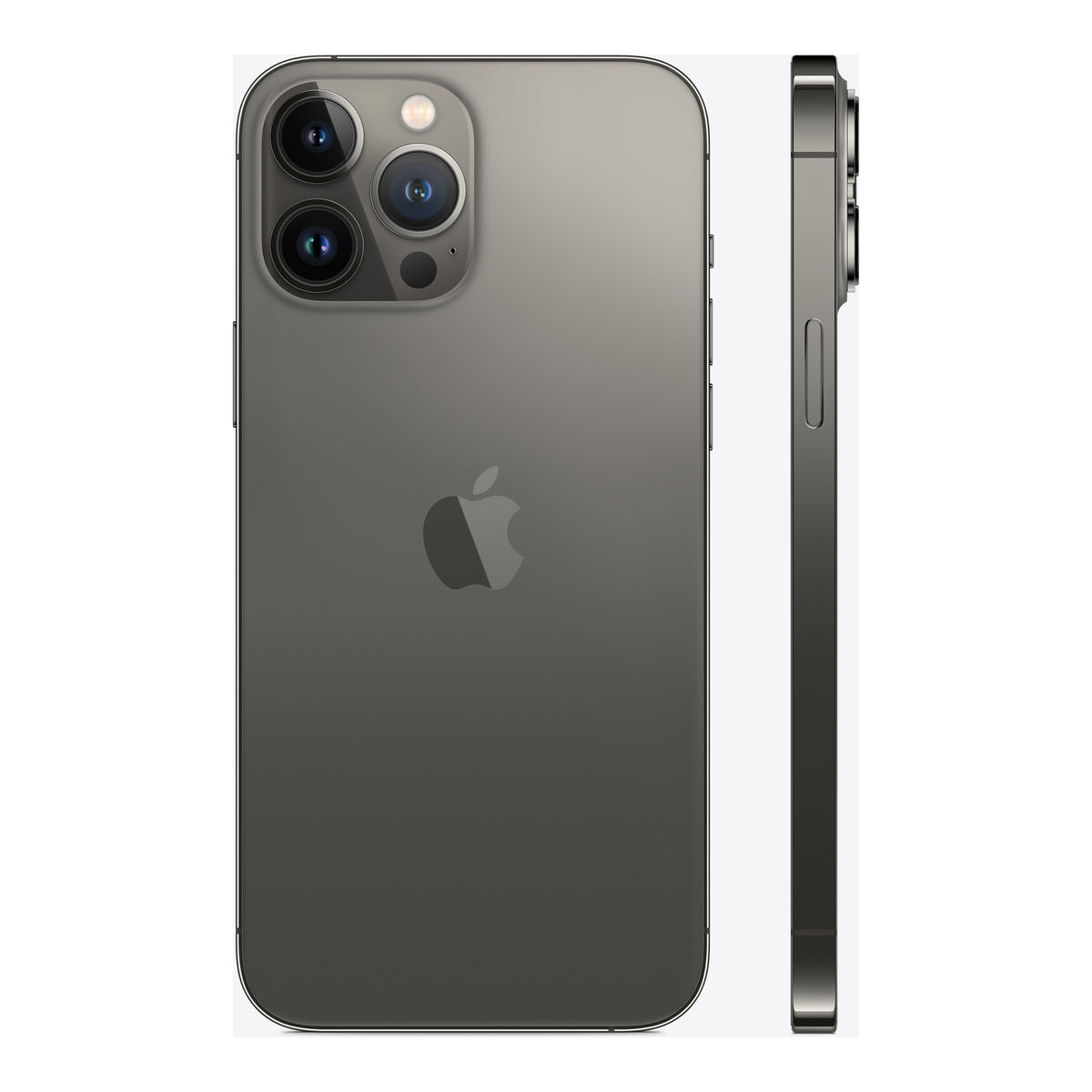 Apple iPhone 13 Pro Max in Graphite, angled view