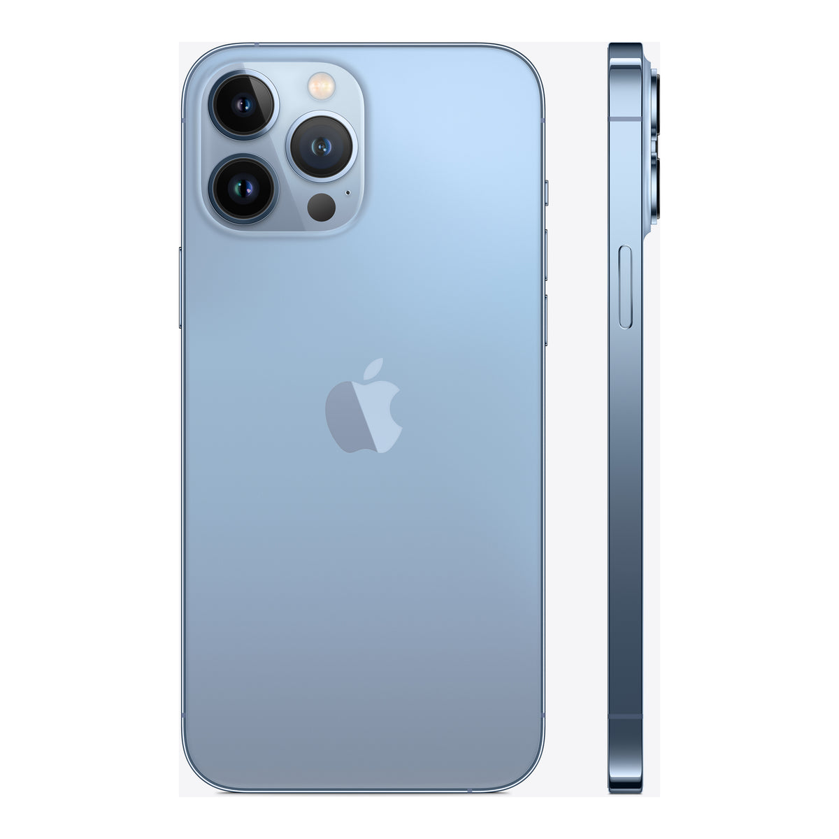 Apple iPhone 13 Pro Max in Sierra Blue, angled view