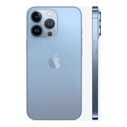 Apple iPhone 13 Pro in Sierra Blue, angled view