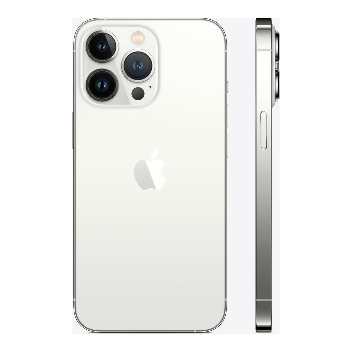 Apple iPhone 13 Pro in Silver, angled view