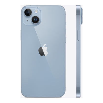 Apple iPhone 14 Plus in Blue, angled view