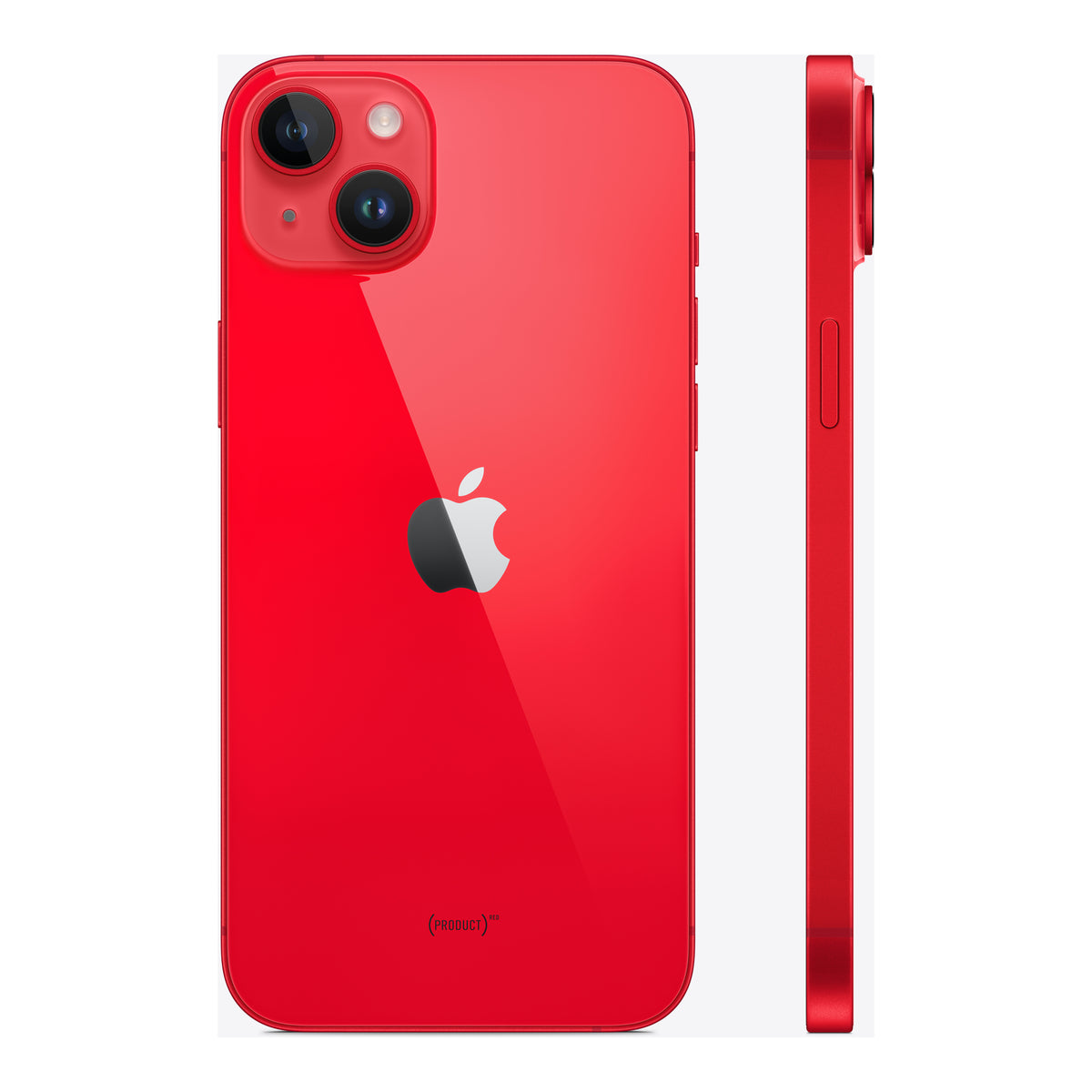 Apple iPhone 14 Plus in (PRODUCT)RED, angled view
