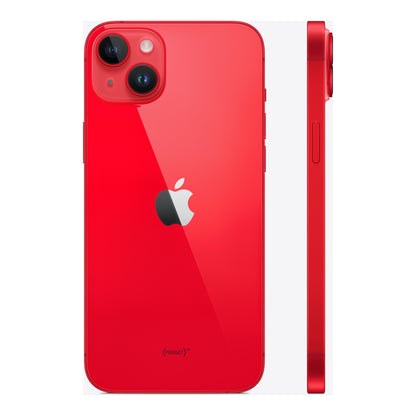 Apple iPhone 14 Plus in (PRODUCT)RED, angled view