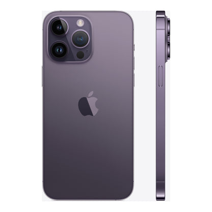 Apple iPhone 14 Pro Max in Deep Purple, angled view
