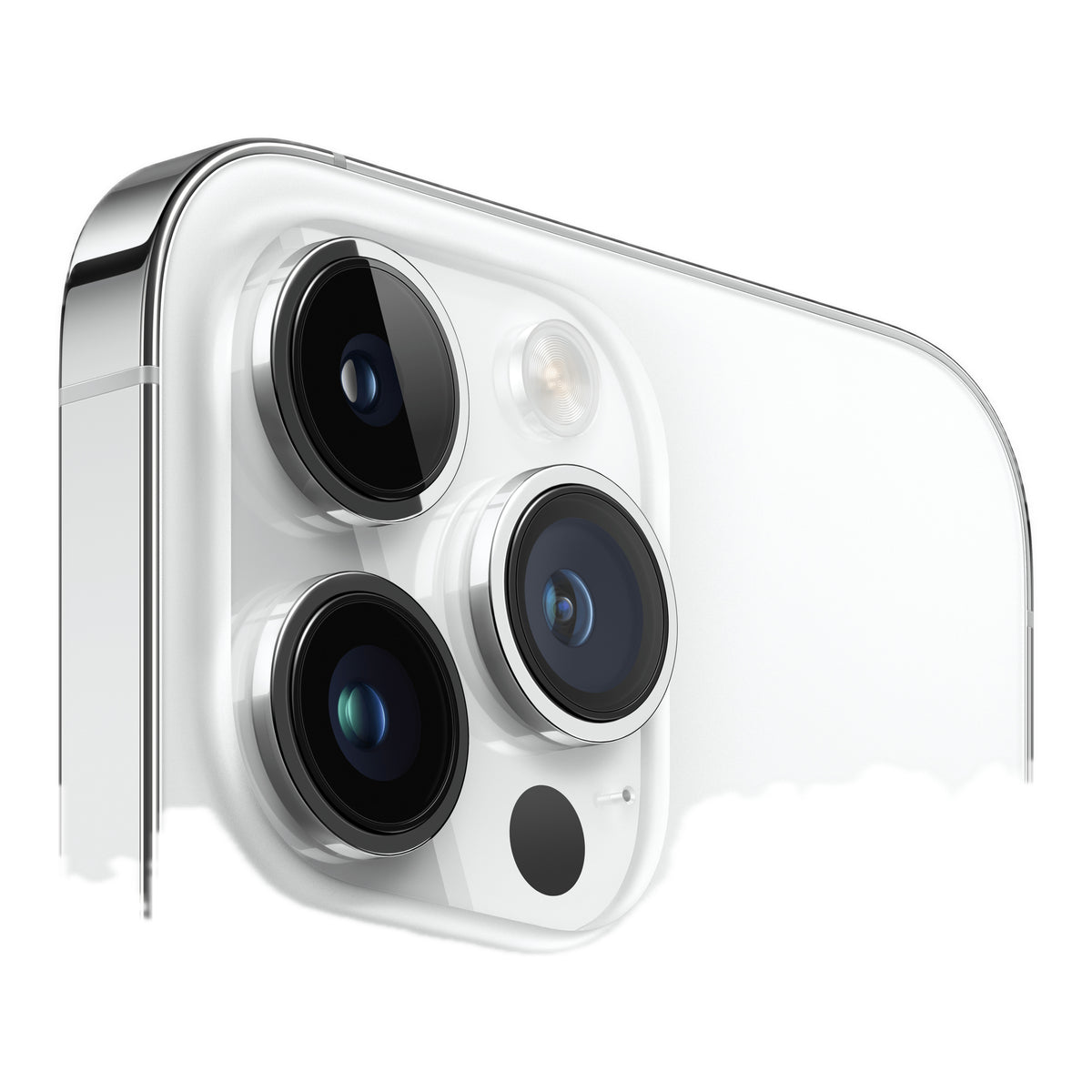 Apple iPhone 14 Pro Max in Silver, angled view